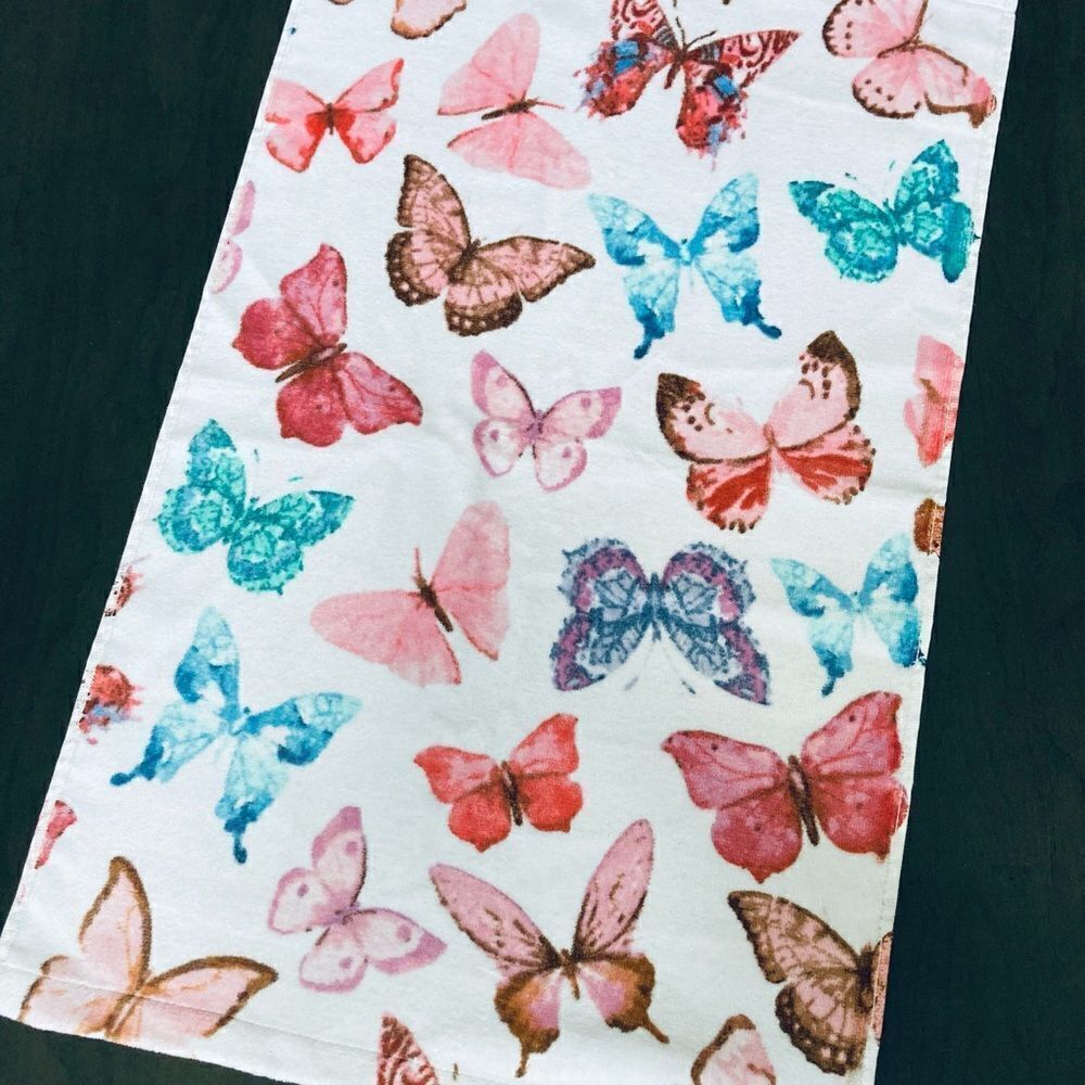 Butterfly Pink Multi 4-pc Spring Bath Towels Set - Picture 3 of 3